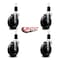 Service Caster 5'' Hard Rubber Wheel Swivel 1-1/2'' Expanding Stem Caster, 4PK SCC-EX20S514-HRS-112-4 - alternate 3